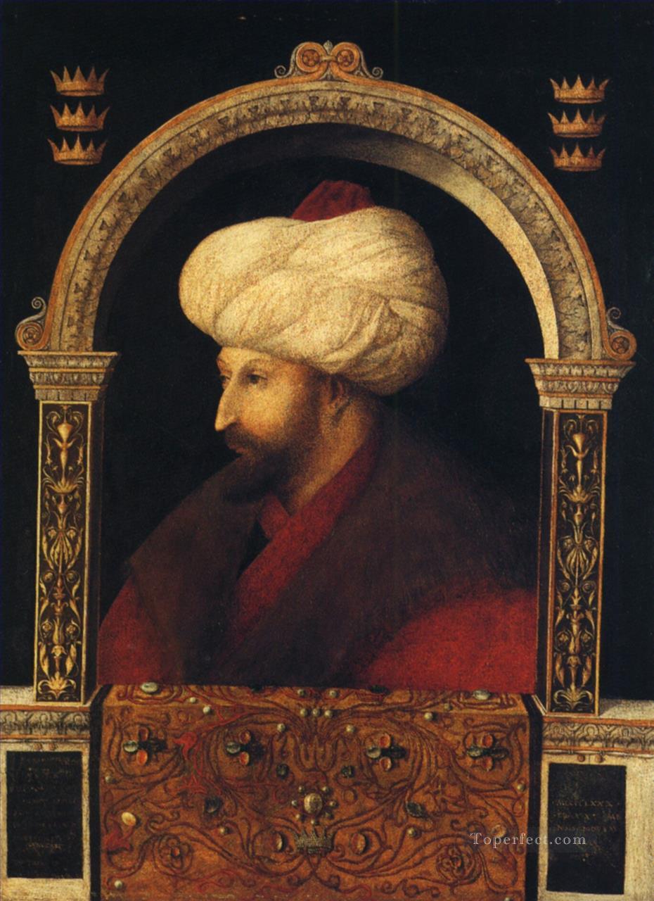 Portrait of Mehmer II Renaissance Giovanni Bellini Oil Paintings